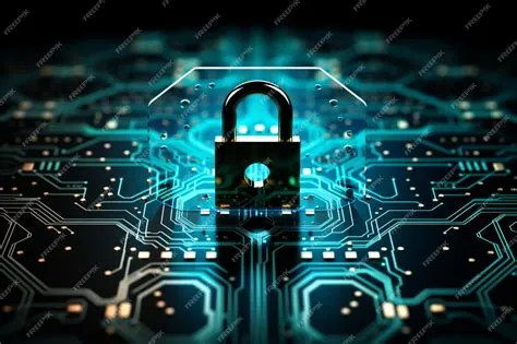 Premium AI Image | Electronic lock icon symbolizing network security ...