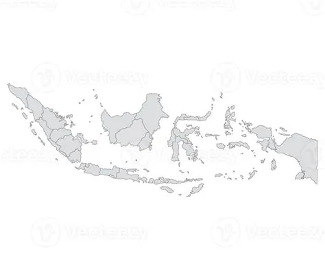 Indonesia map. Map of Indonesia in administrative provinces in grey ...