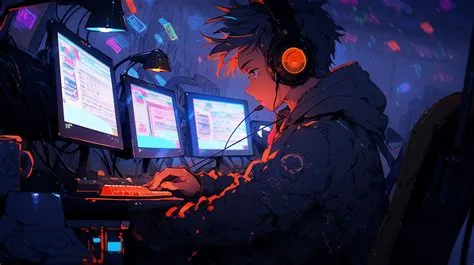 Cyber Geek Vibes - HD Tech-Inspired Wallpaper by Laxmonaut