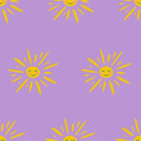 Premium Vector | Hand drawn cute sun pattern in groovy style stylish ...