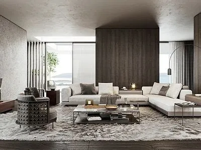 Minotti现代客厅 沙发茶几组合【ID:768810781】