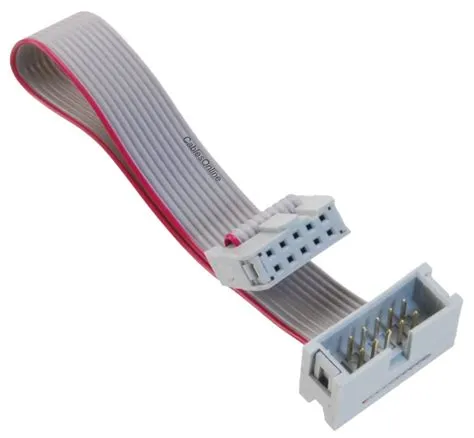 CablesOnline, 6-inches 10-Pin (2x5) 2.54mm-Pitch IDC 10-Wire Flat ...