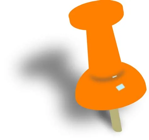Orange Push Pin Clip Art at Clker.com - vector clip art online, royalty ...