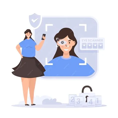 Premium Vector | Eye scanner or retina iris scan to unlock or access ...