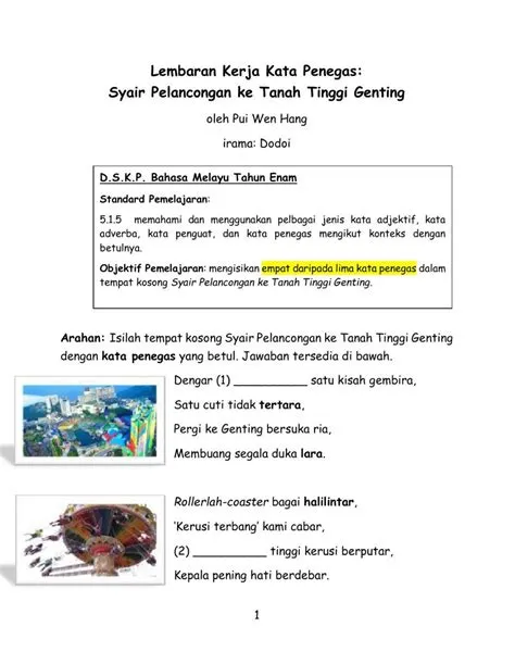 Kata Penegas interactive worksheet | Live Worksheets