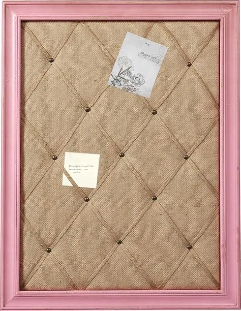 Amazon.com : SOFE Pink Bulletin Board Linen Fabric Pin Board, 21"×27 ...