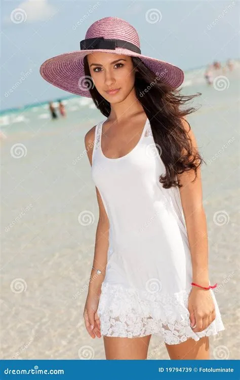 Beautiful Young Woman in Miami Beach Stock Image - Image of beach ...