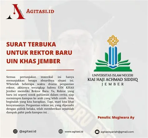 SURAT TERBUKA UNTUK REKTOR BARU UIN KHAS JEMBER - AGITASI