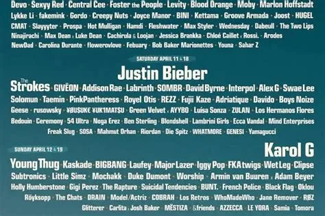Justin Bieber, Sabrina Carpenter dan Karol G Siap Jadi Headliner ...