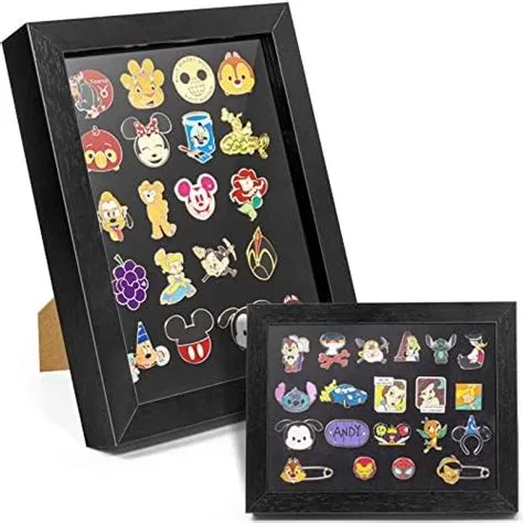 Enamel Pin Display Frame, 7x9 Shadow Box for Wall and Tabletop Mount ...