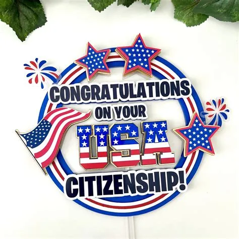 USA Citizenship Cake Topper, Congratulations on Your USA Citizenship ...