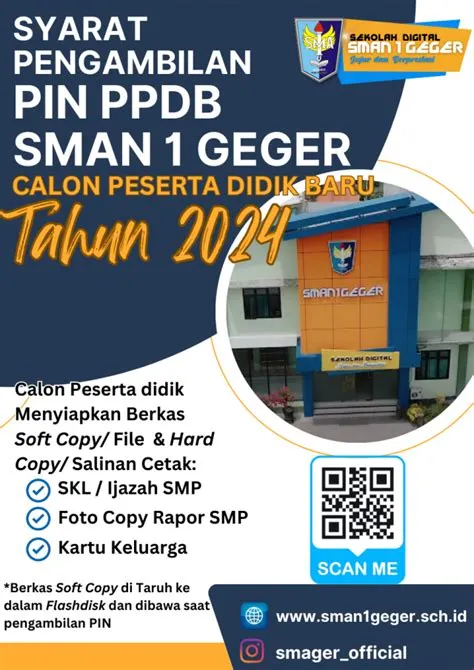 Pelayanan Pengambilan PIN PPDB Tahun 2024 | SMAN 1 Geger KAB. MADIUN