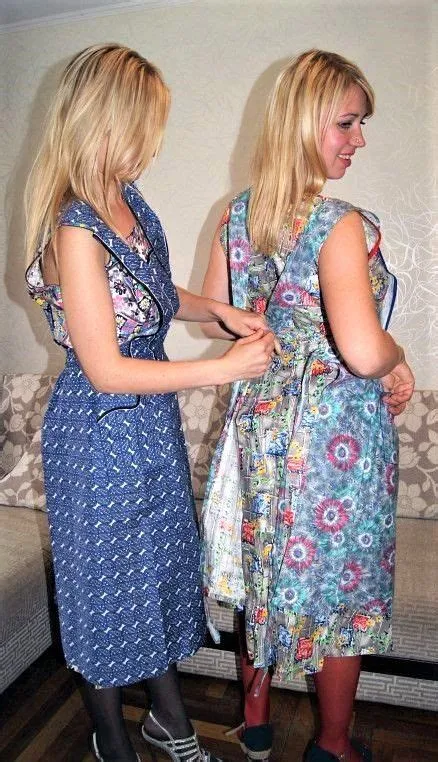 Fertigmachen für die Hausarbeit | Kittelschürze, Schürze, Kleidung