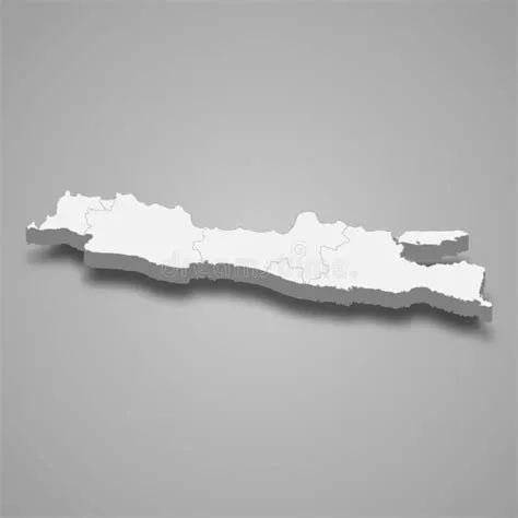 3d Isometric Map of Java is a Island of Indonesia Stock Illustration ...