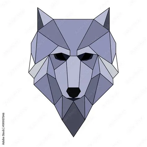 Triangle wolf vector illustration. animal art Stock Vector | Adobe Stock