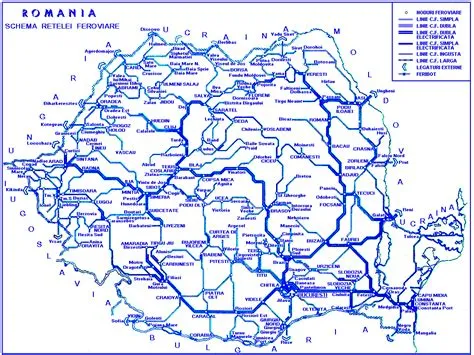 Map of Romania with Roads and Cities