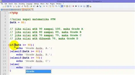Belajar Bahasa Pemrograman PHP untuk Pemula 04 (if else) - YouTube