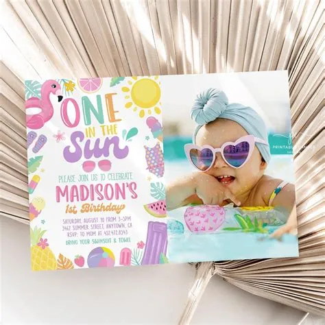 Modèle modifiable d'invitation à une fête d'anniversaire « One In The ...