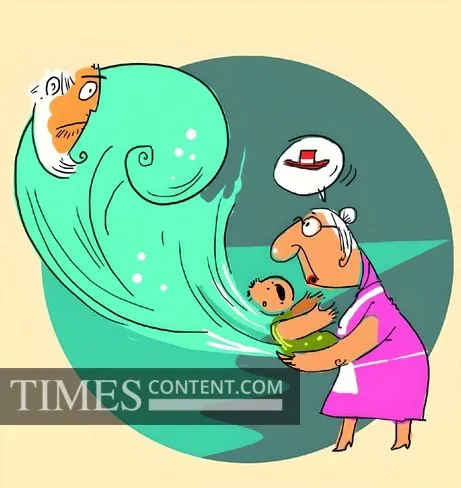 Tidal wave Cartoons Cartoon Laughing Tree