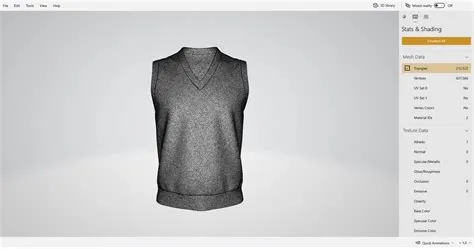 3D Model V-Neck Knitted Vest - TurboSquid 1964364