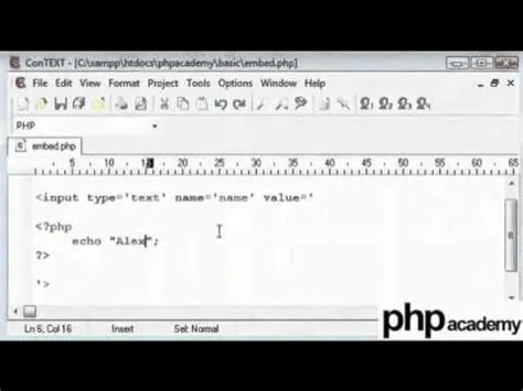 Embedding PHP in HTML English - YouTube