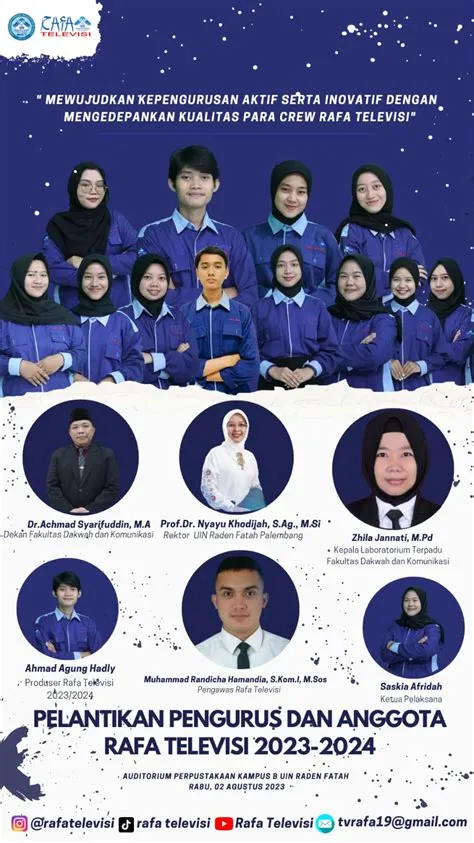 Rafa TV UIN RF adakan Pelantikan Pengurus dan Anggota Baru 2023/2024