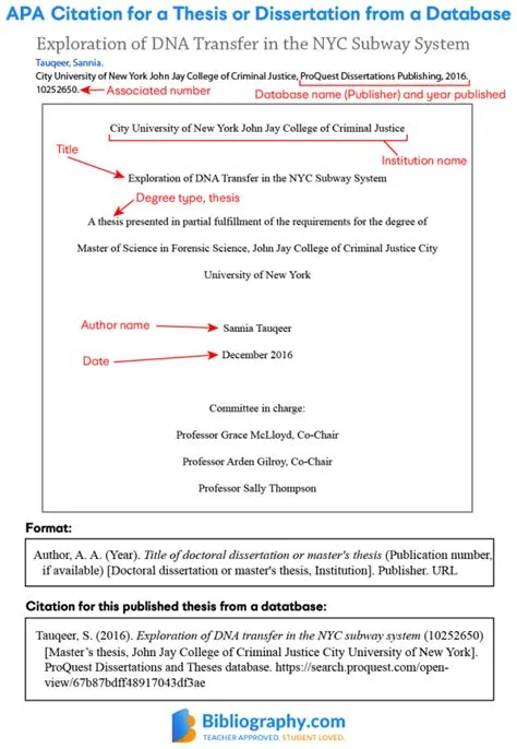 APA Citations for a Thesis or Dissertation | Bibliography.com