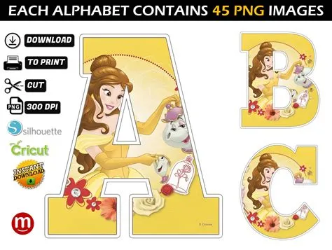Princess Alphabet Letters - MR ALPHABETS