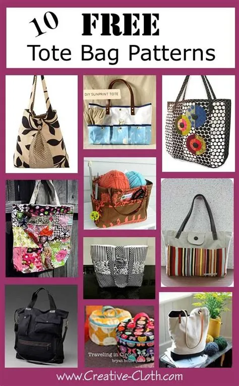 Free Tote Bag Patterns To Download Pdf at Latoya Zell blog