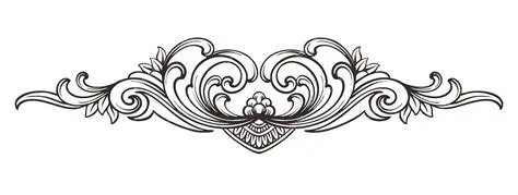 Premium Vector | A black and white drawing of a scroll design with the ...