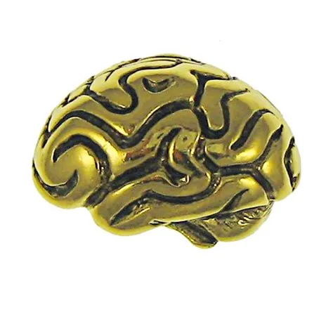 Gold Brain Lapel Pin - CC157G- Medical and Anatomy White Coat Pins for ...