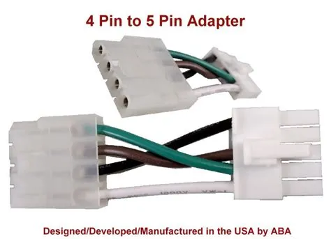 5 pin 4 wire HARNESS Ice Maker OEM 4 Pin ADAPTOR ABA Made USA 1 Yr War ...