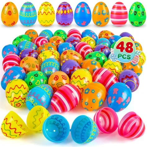 Buy BAYSING 48 Pack Plastic Easter Eggs, Fillable, Colorful, Easter ...