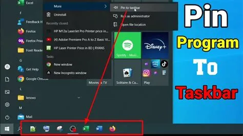 How to Pin program to Taskbar in windows 10, 11 - YouTube