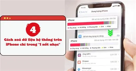 Cách xoá dữ liệu hệ thống trên iPhone vô cùng đơn giản