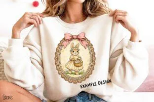 Vintage Easter Bunny Clipart Png Bundle Graphic by DSIGNS · Creative ...