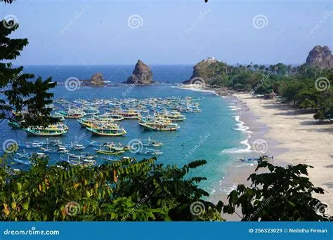 View of Papuma Beach from a Hill Stock Image - Image of water, holiday ...