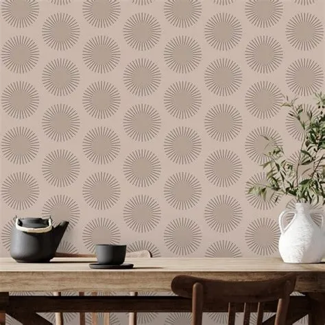 Sunburst - Ceramic Pink Wallpaper | Wallsauce UK