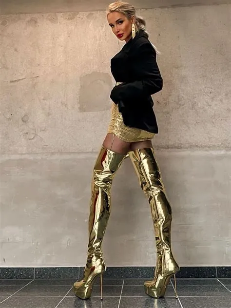 von Kurt Hansen auf Lårlange | Overknee stiefel leder, Overknee ...