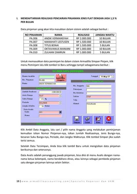 Materi Pelatihan Akuntansi Komputer Usaha Simpan Pinjam Koperasi | PDF