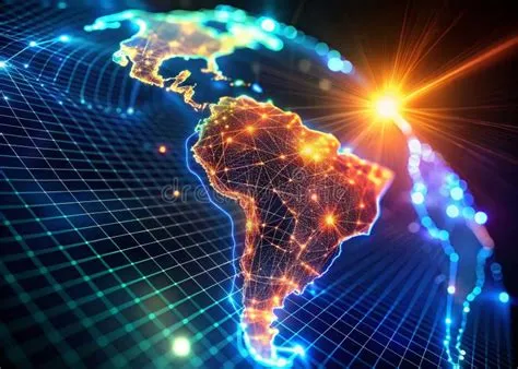 Dynamic South American Pin Art Map Interactive 3D Render with Animated ...