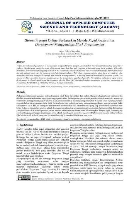 (PDF) Sistem Presensi Online Berdasarkan Metode Rapid Application ...