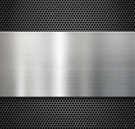 Steel Metal Plate Over Comb Grate Background Texture