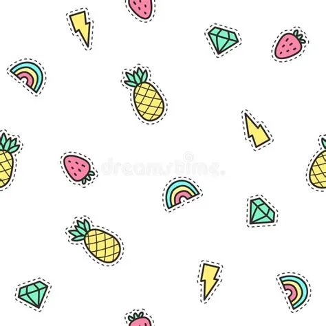Cute Pins Seamless Pattern. Stock Illustration - Illustration of patch ...