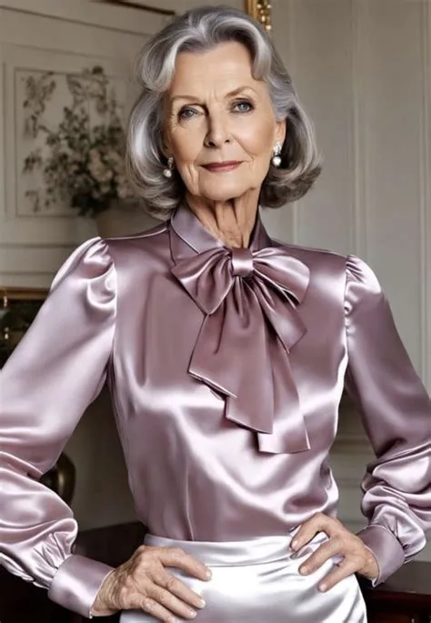 by greymoon00 on old lady satin | Stylish older women, Beautiful ...