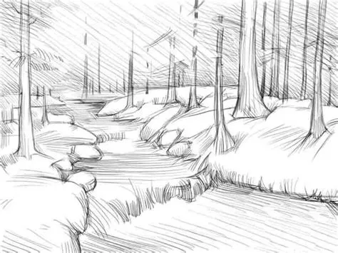 Easy Forest Drawing at PaintingValley.com | Explore collection of Easy ...