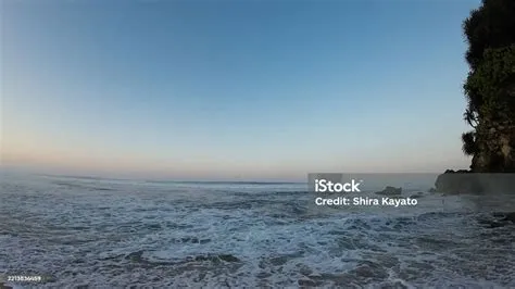 Morning Beach Scenery At Watu Kodok Gunung Kidul Indonesia Stock Photo ...