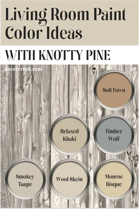 Living Room Paint Color Ideas with Knotty Pine | Paint colors for ...