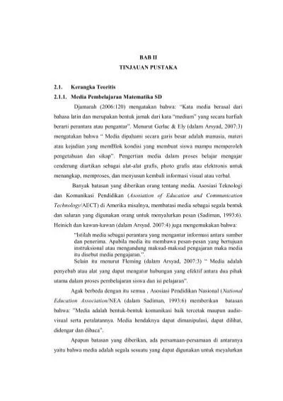 BAB II TINJAUAN PUSTAKA 2.1. Kerangka ... - Digilib UNIMED