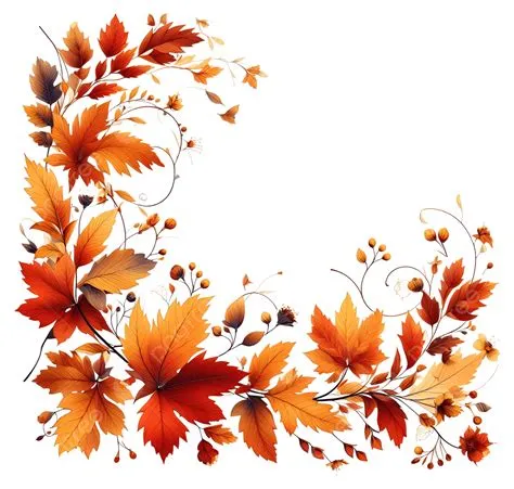 Autumn Leaves Border Clipart